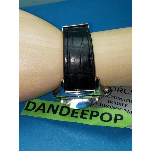 Corum Bubble Steel Automatic Watch Leather Men's Jewelry 82.150.20 Swiss WR - Picture 10 of 11